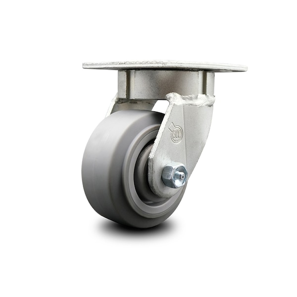 Service Caster 4 Inch Kingpinless Thermoplastic Rubber Wheel Swivel Top Plate Caster SCC SCC-KP30S420-TPRRF - main